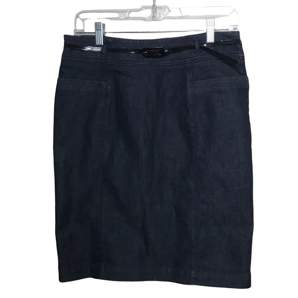 Kenneth Cole New York Blue Jean Pencil Skirt